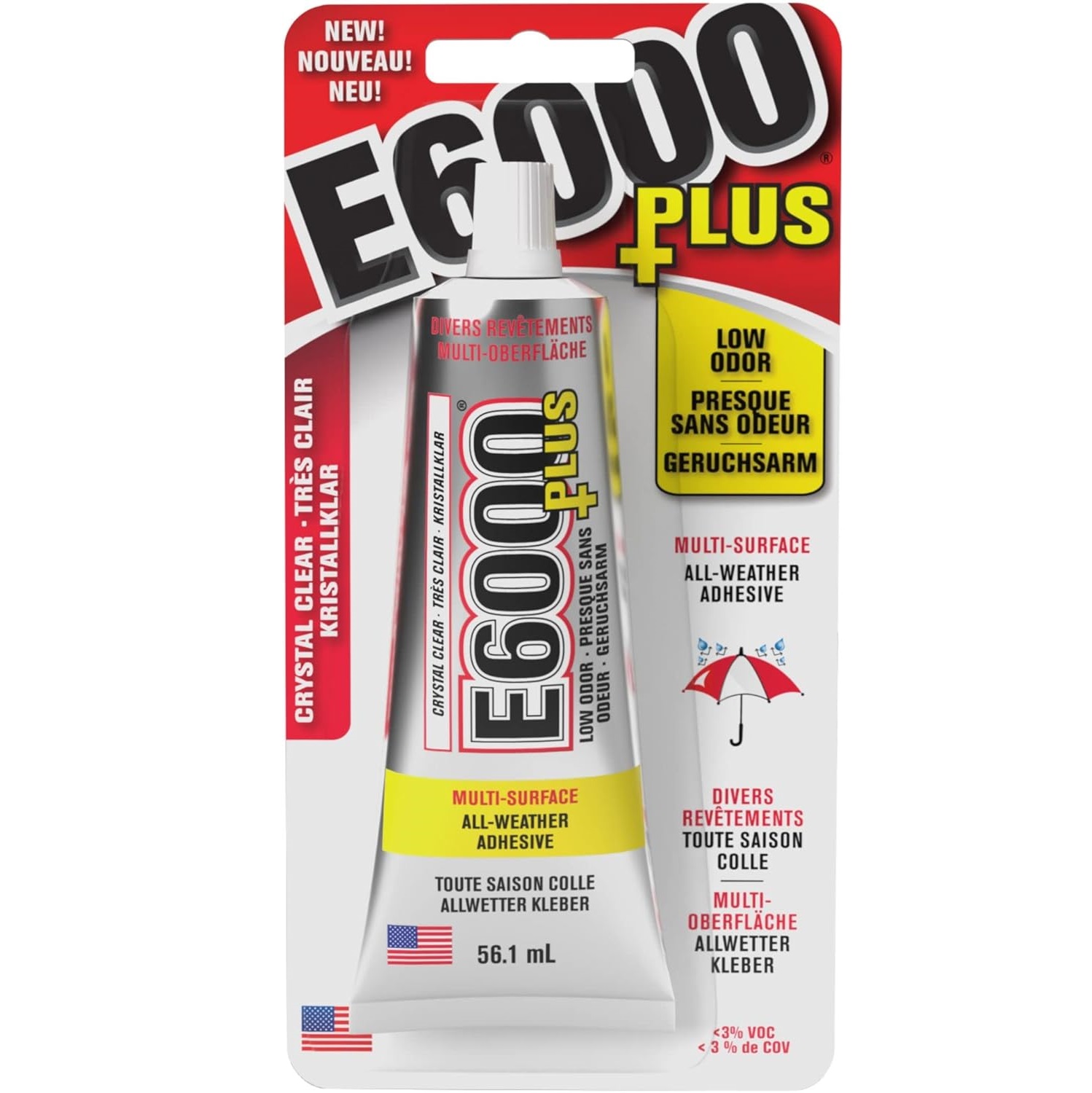 E6000 Plus Multipurpose Clear Adhesive – 1.9 oz